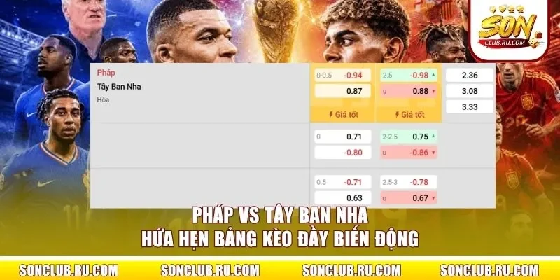 Pháp vs Tây Ban Nha - Hứa hẹn bảng kèo đầy biến động