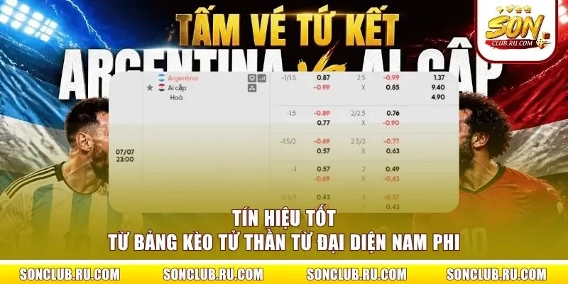 Tín hiệu tốt từ bảng kèo tử thần từ đại diện Nam Phi